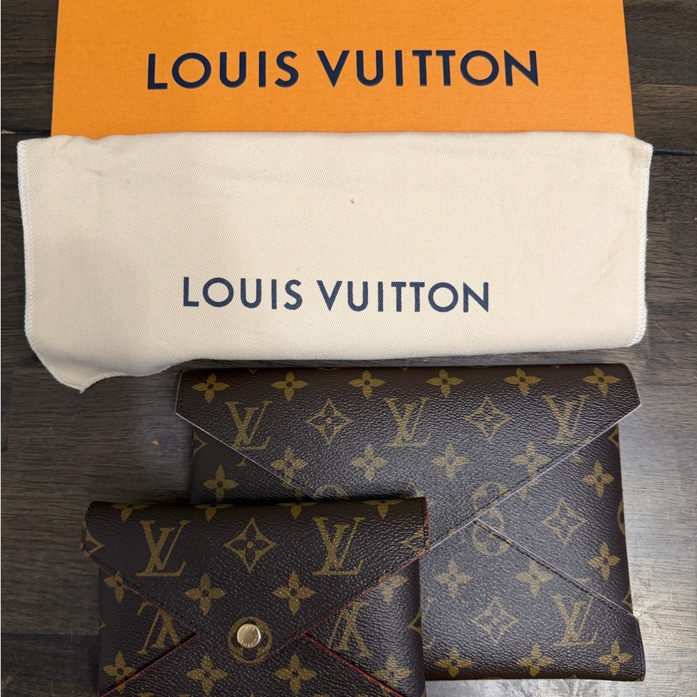 Louis Vuitton Brown and Gold Monogram Envelope Set